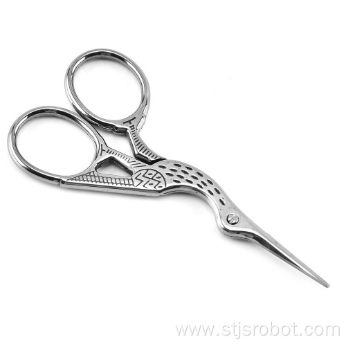 Embroidery Craft Shears stainless steel scissors Eyebrow scissors Silver beauty scissors